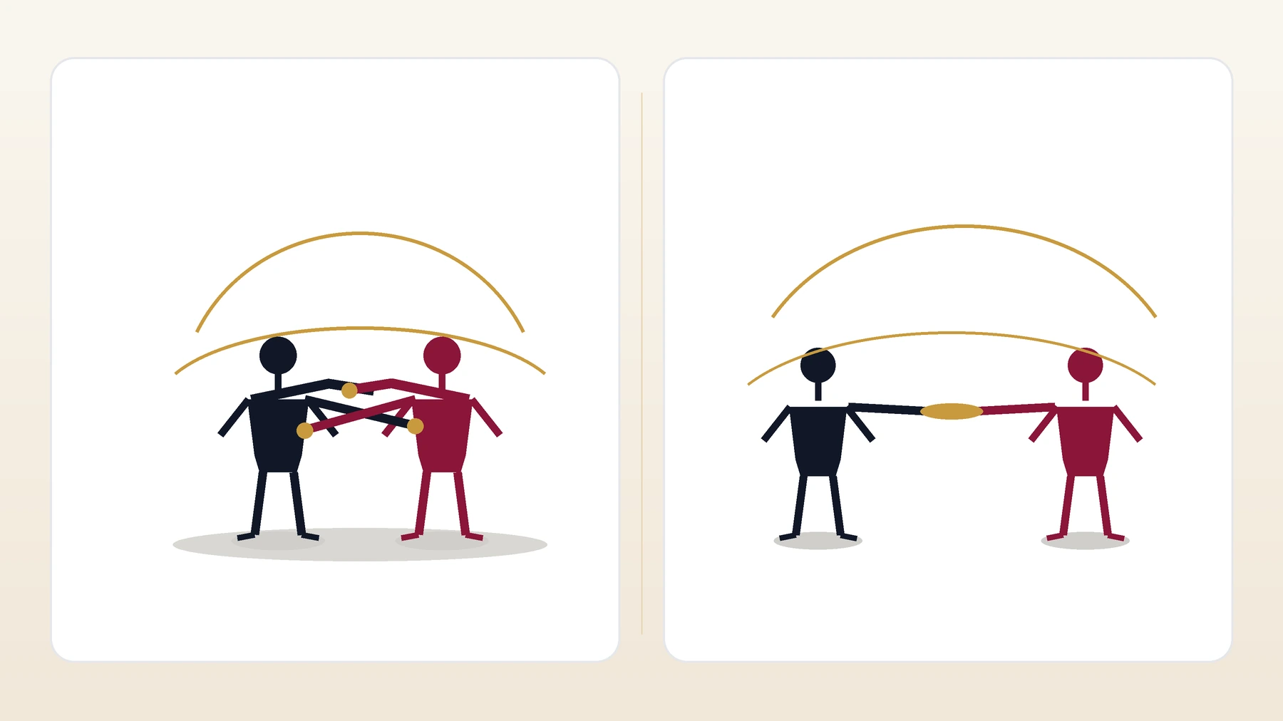 Comparison of closed hold and open hold frame positions in ballroom dance