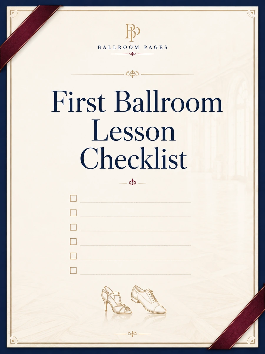 Cover of the Ballroom Pages First Lesson Checklist download