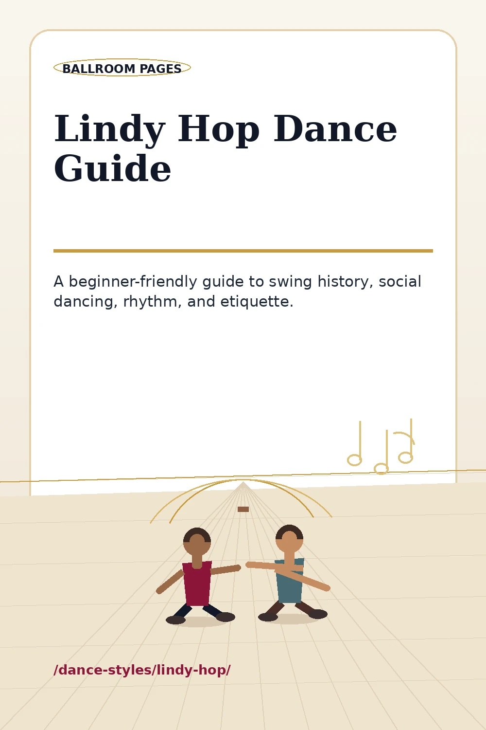 Pinterest pin for a Lindy Hop dance guide about swing history and beginner social dancing