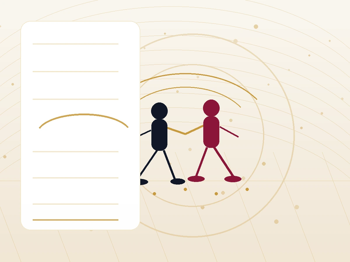 Mambo dance style card with an abstract Latin dance couple and rhythmic movement lines