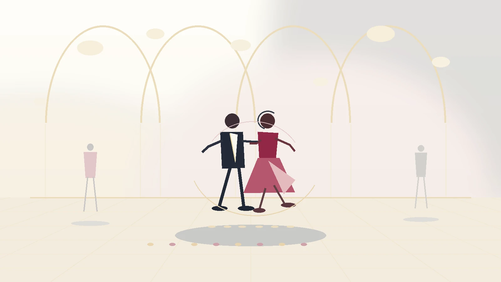 Beginner-friendly Merengue social dance visual showing small steps, relaxed posture, and comfortable partner connection