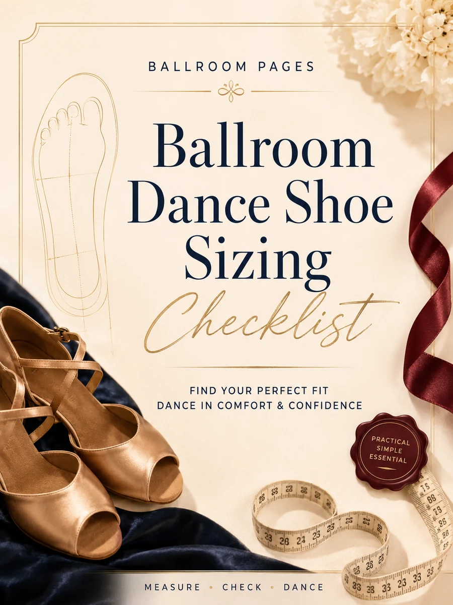 Cover for Ballroom Dance Shoe Sizing Checklist download.
