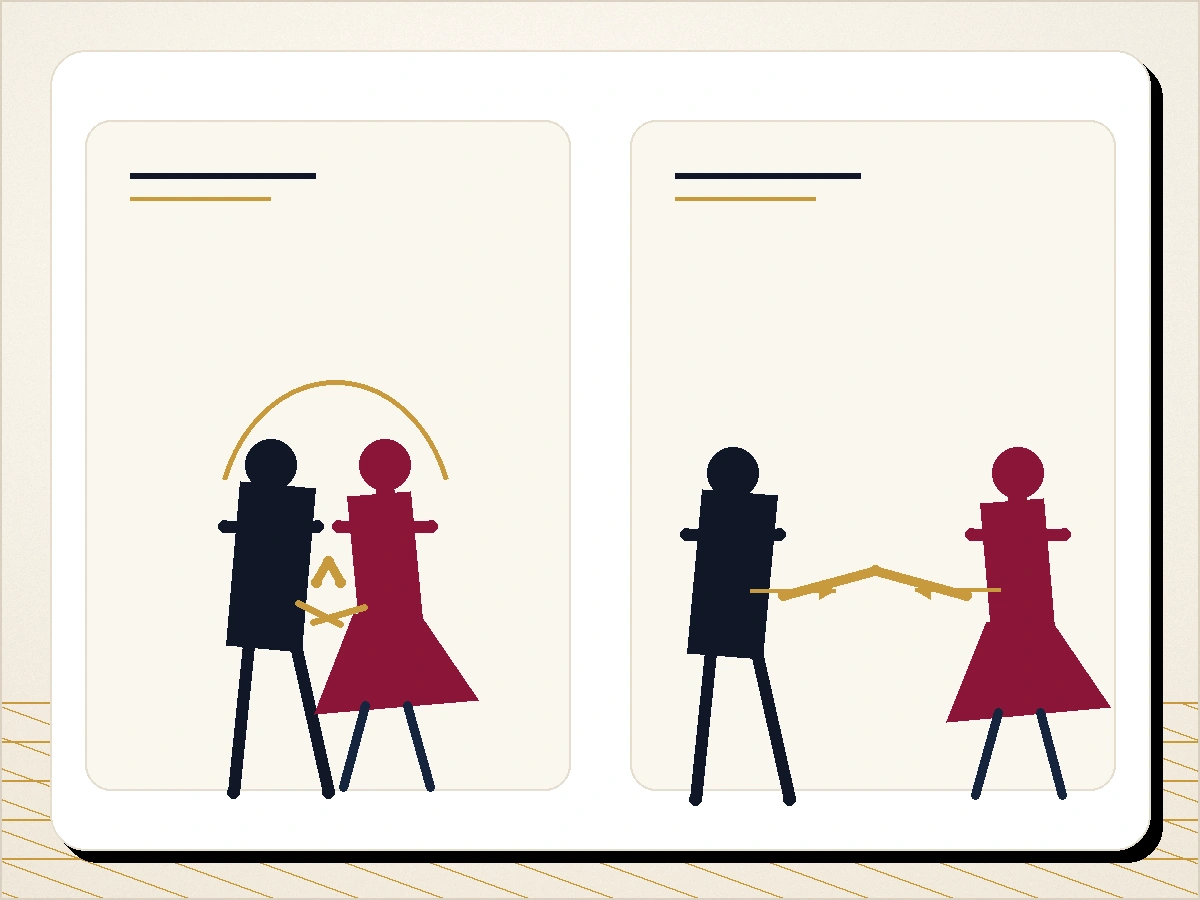 Comparison of closed position and open position in ballroom dance
