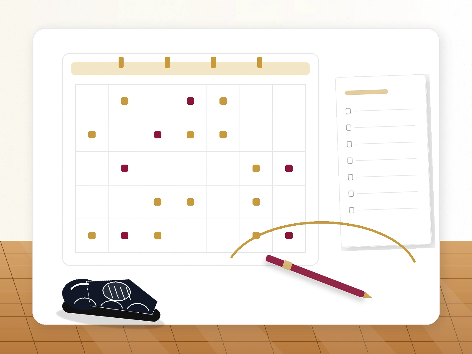Weekly ballroom dance practice planner with session goals and checklist layout
