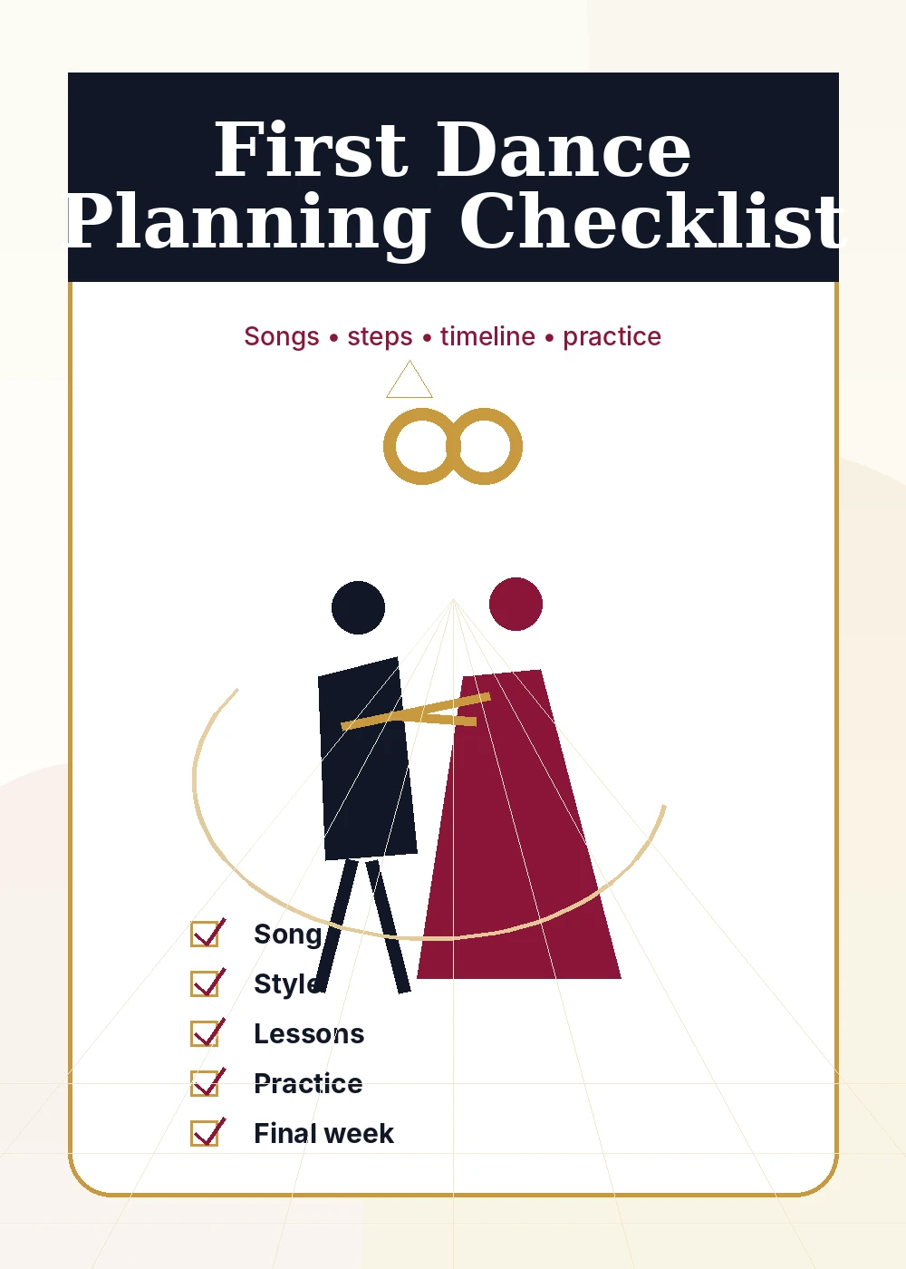 Cover mockup for the First Dance Planning Checklist.